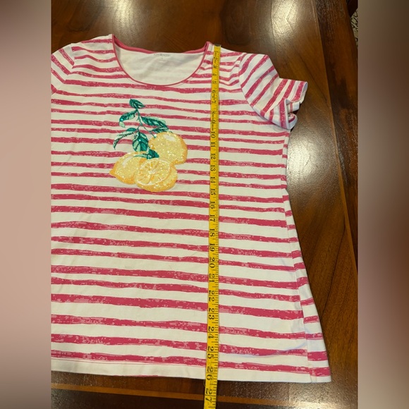 Pink Striped sequence Lemon Design, by Kim Rogers, size L, UEC - Picture 6 of 7